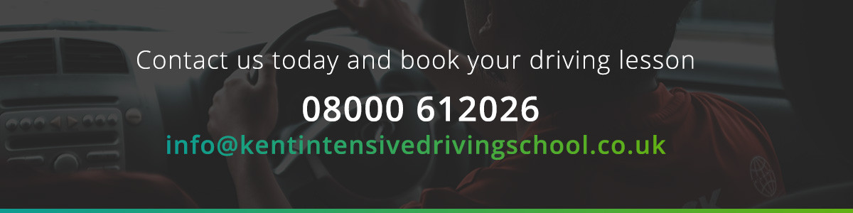 Contact us today and book your driving lesson - 08000 612026 - info@kentintensivedrivingschool.co.uk